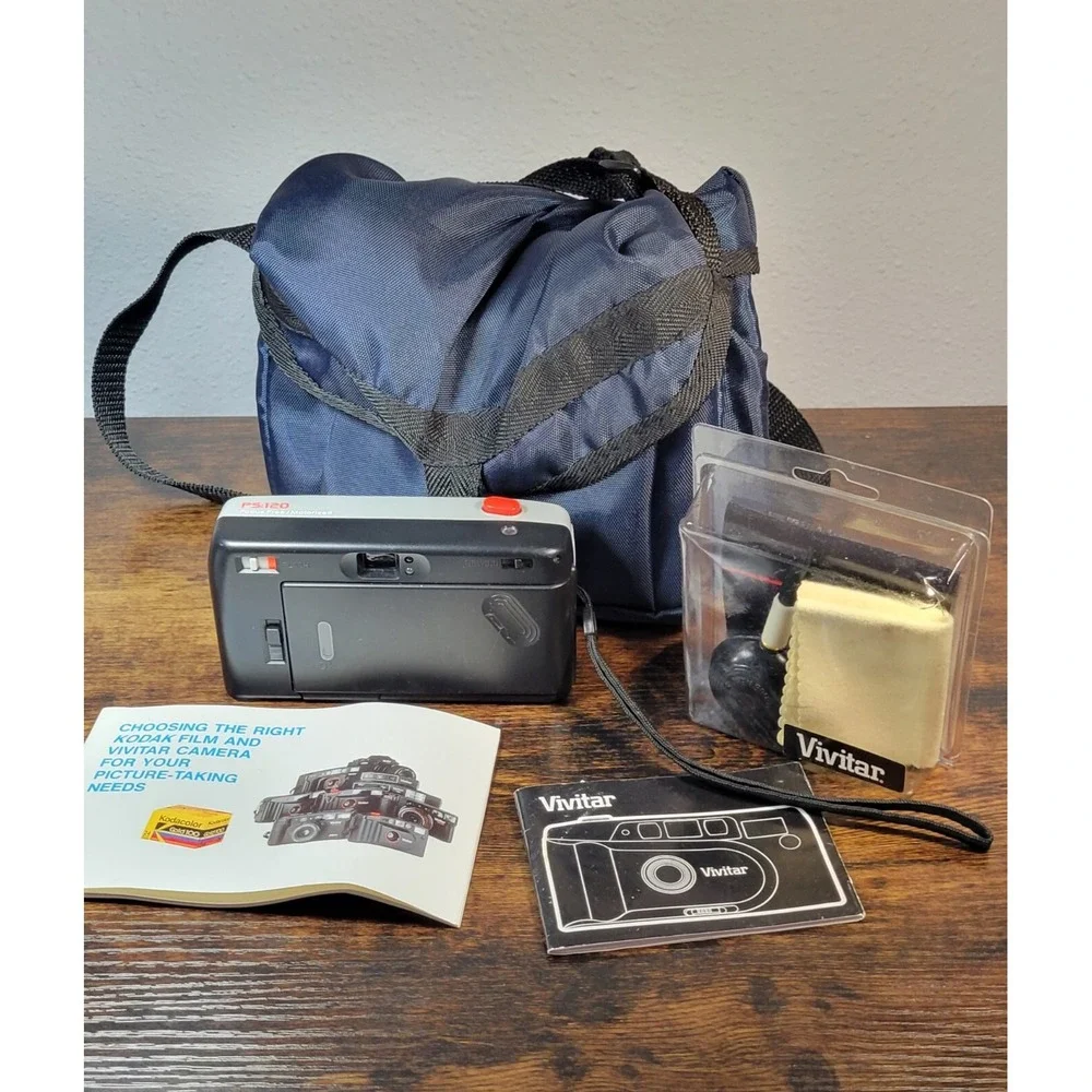 Vintage Camera Vivitar PS 120 Point and‎ Shoot Focus Free DX - Untested
